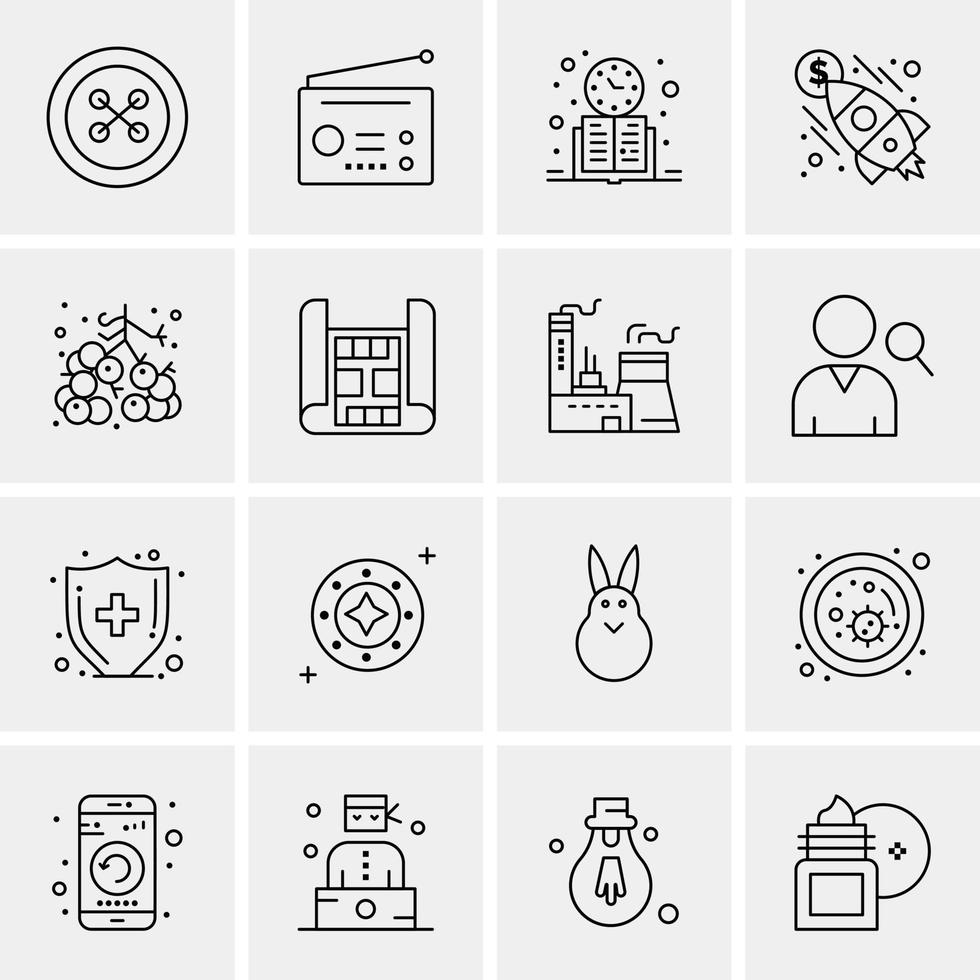 16 Universal Business Icons Vector Creative Icon Illustration to use in web and Mobile Related proje