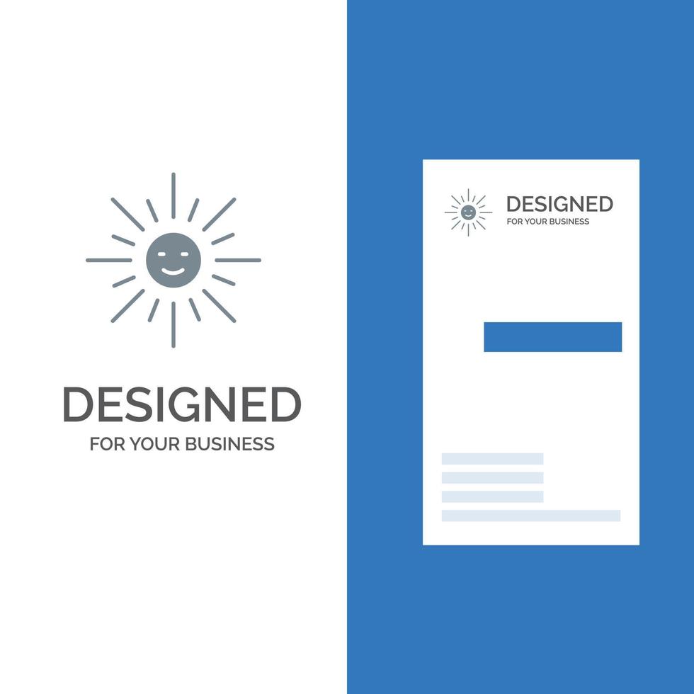 Brightness Light Sun Spring Grey Logo Design and Business Card Template vector