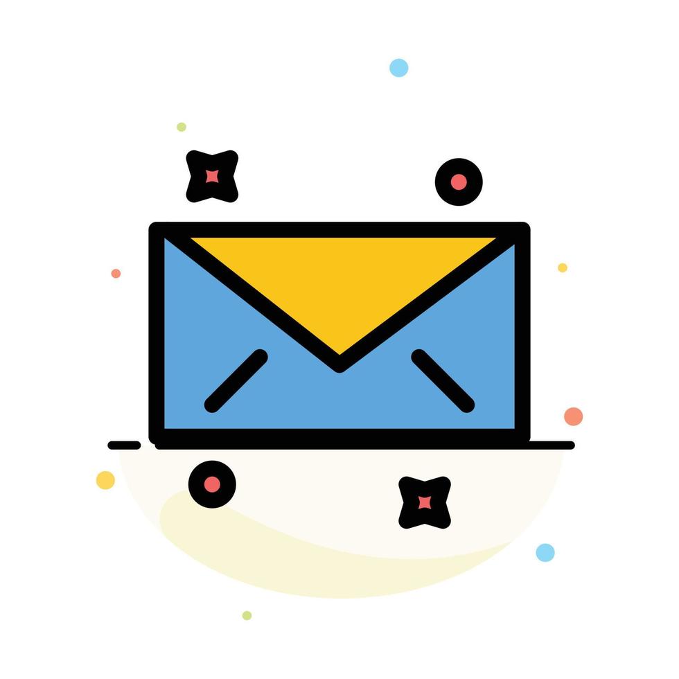 Message Mail Email Abstract Flat Color Icon Template vector