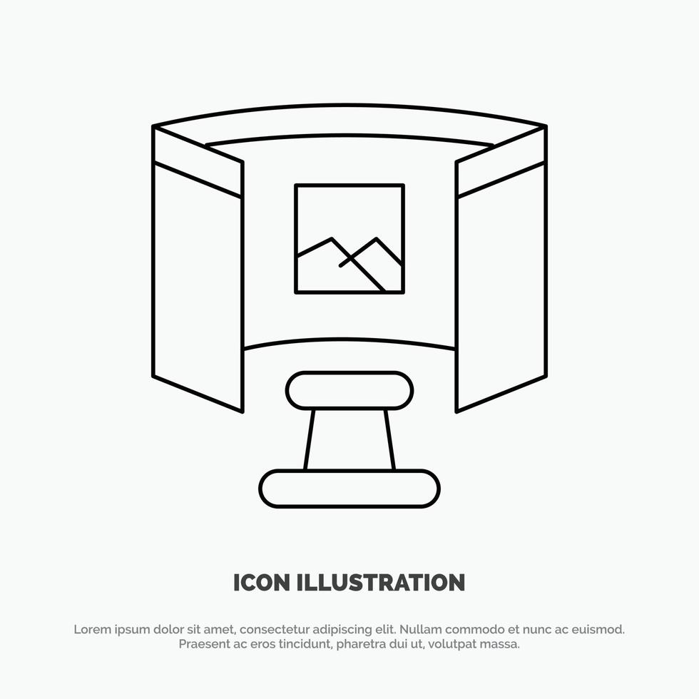 Future Glasses Science Technology Line Icon Vector
