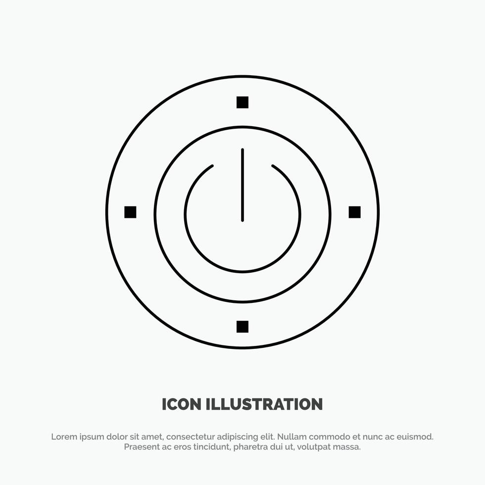 Electricity Energy Power Computing Vector Line Icon