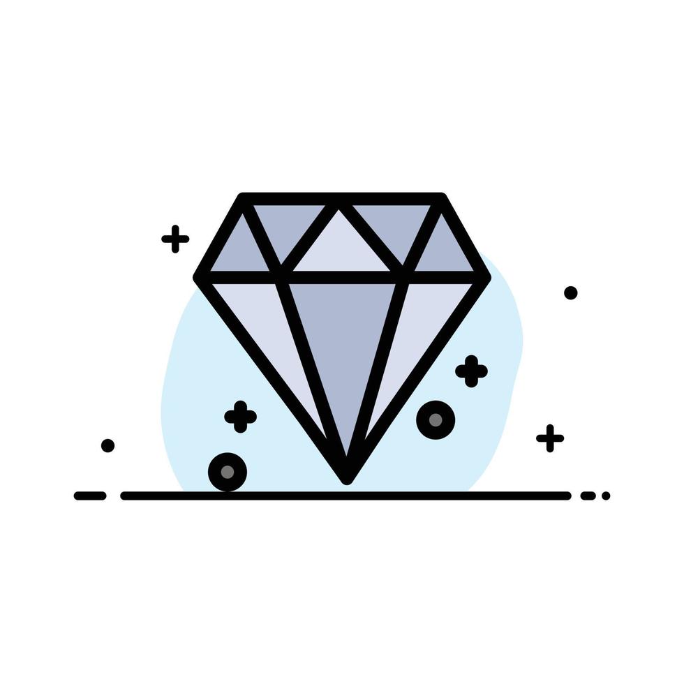 Diamond Canada Jewel  Business Flat Line Filled Icon Vector Banner Template