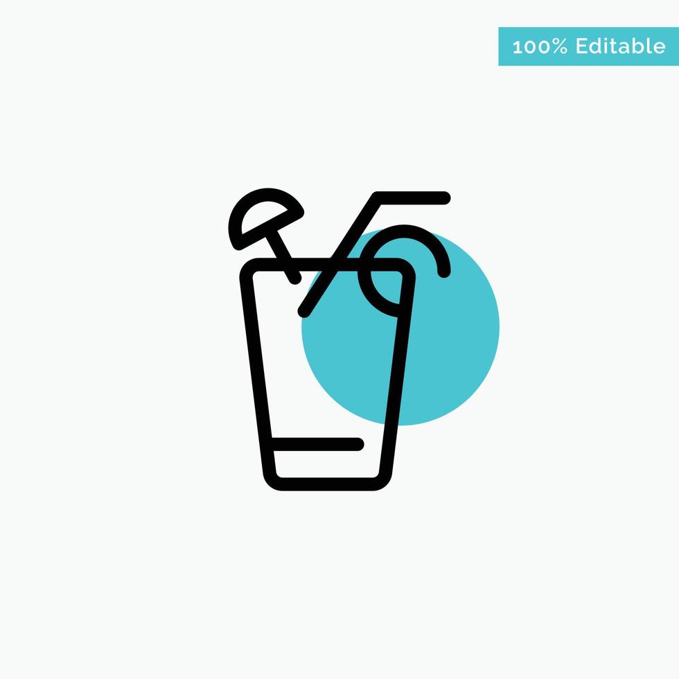 Juice Drink Food Spring turquoise highlight circle point Vector icon