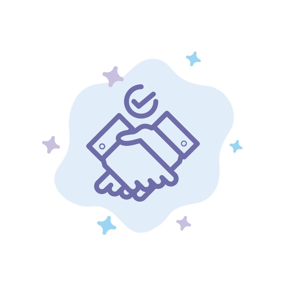 Job Themes Work Blue Icon on Abstract Cloud Background vector