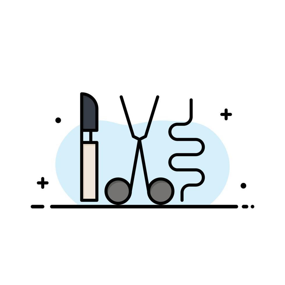 Instruments Surgery Tools Medical Business Logo Template Flat Color vector