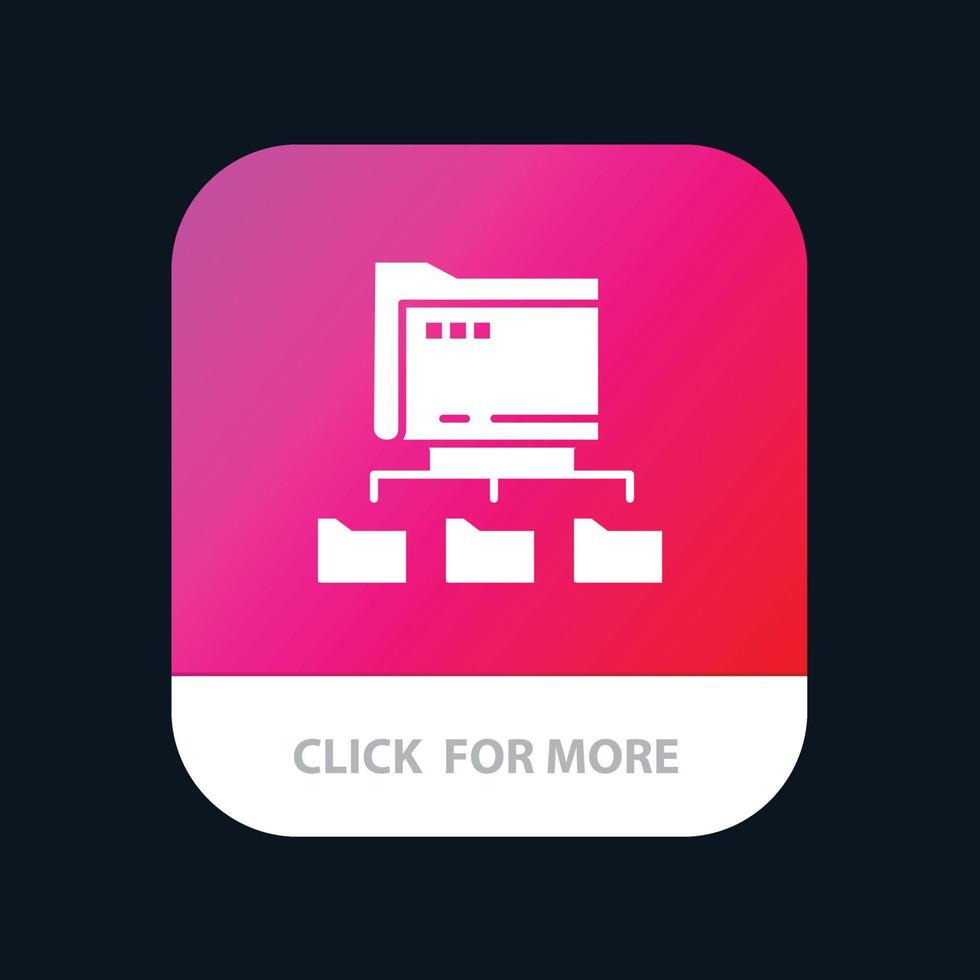 Folder Folders Network Computing Mobile App Icon Design vector