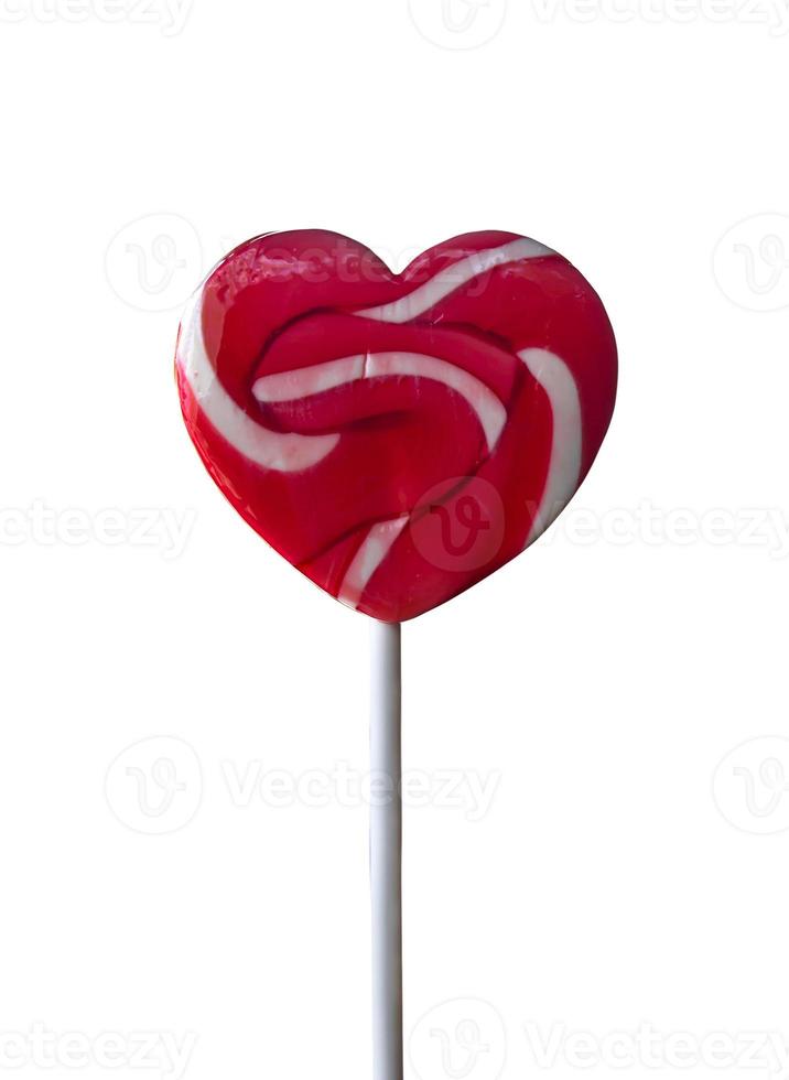 Candy heart on a stick photo