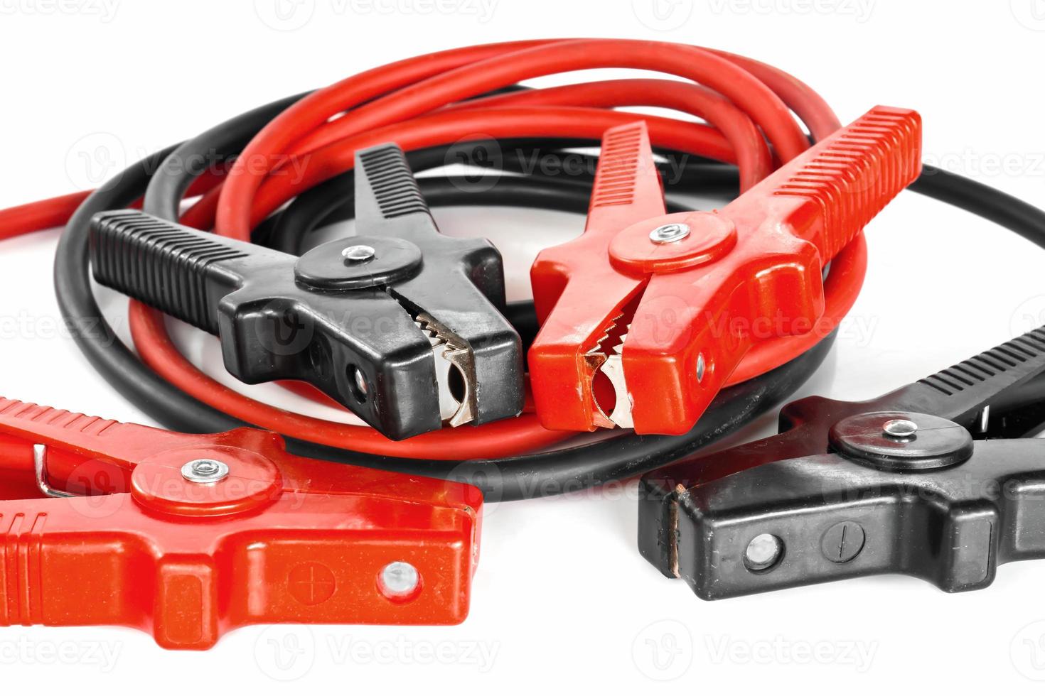 Car battery jumper cables photo