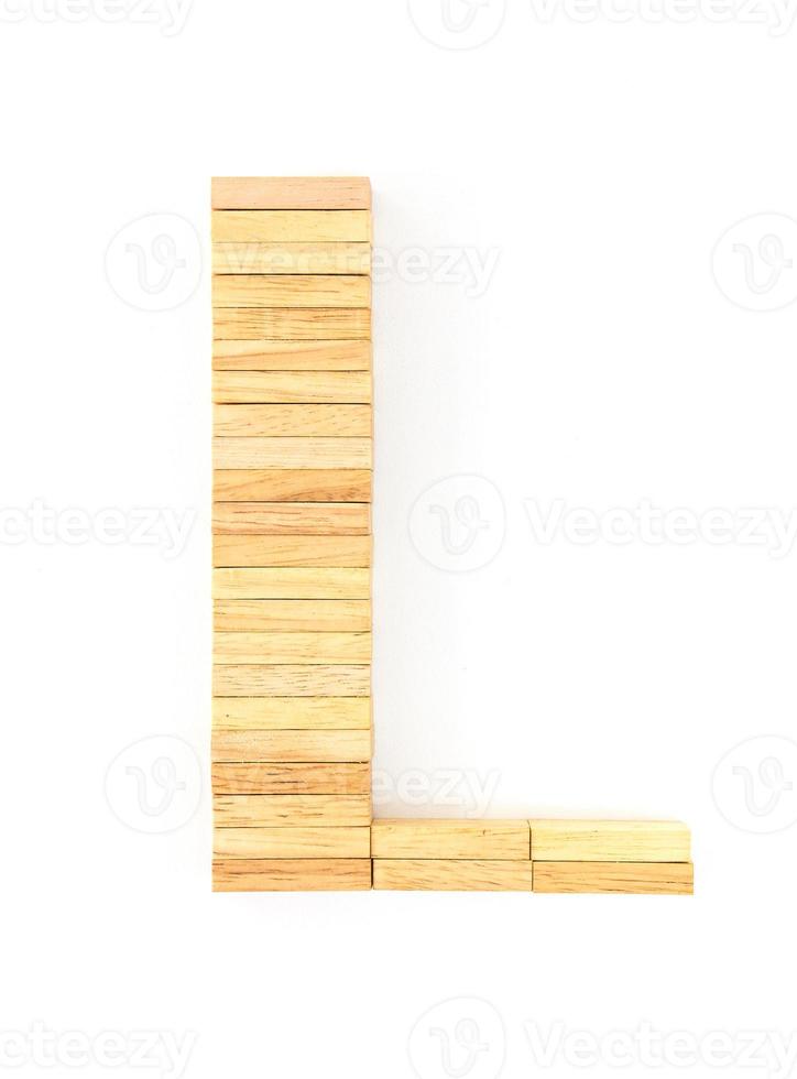 Wooden domino alphabet,L photo