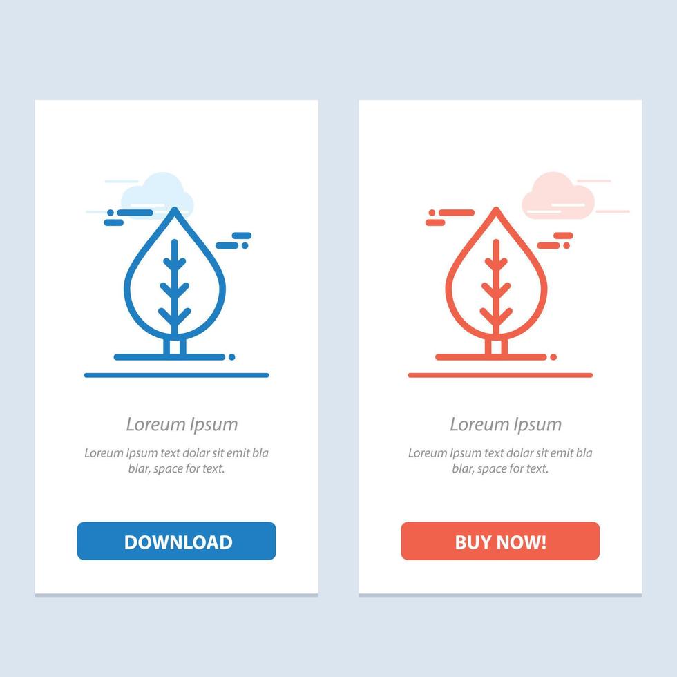 Leaf Canada Plant  Blue and Red Download and Buy Now web Widget Card Template vector