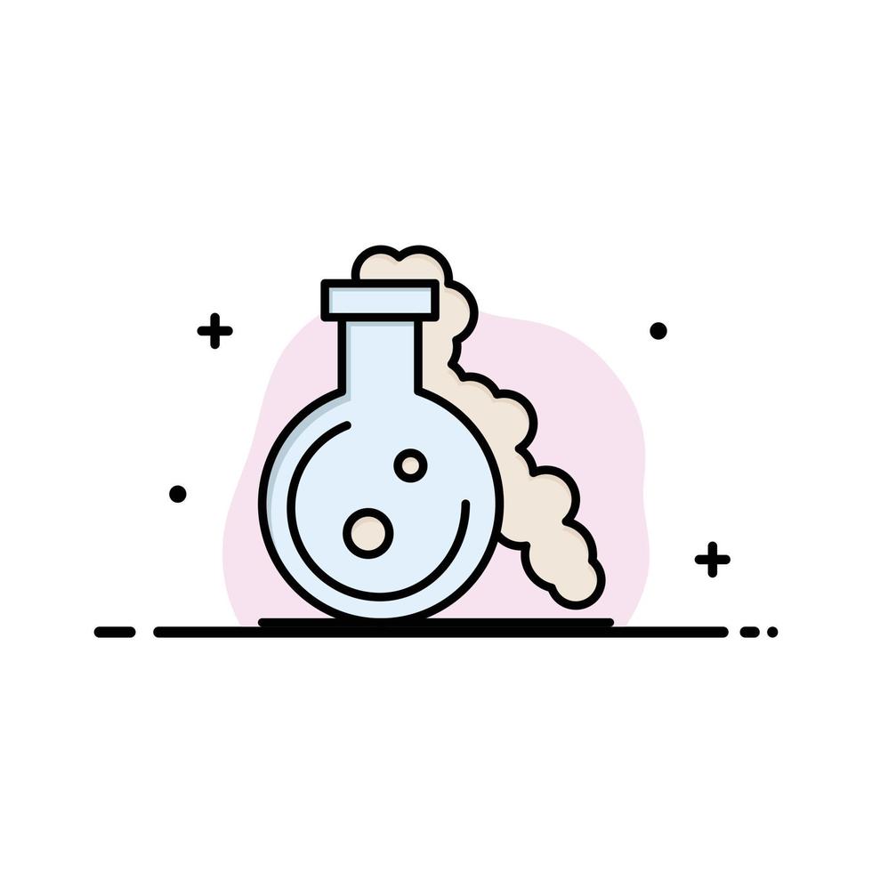 Flask Lab Test Medical  Business Flat Line Filled Icon Vector Banner Template