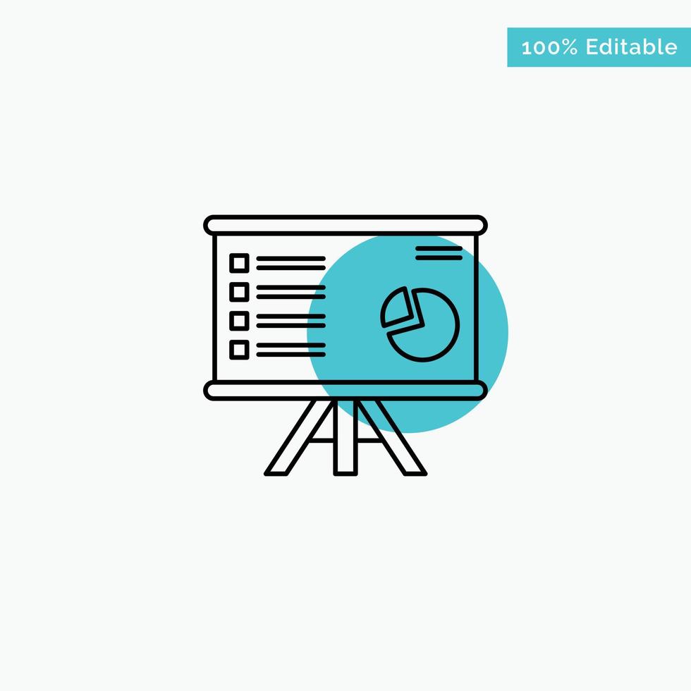 Presentation Analytics Business Chart Graph Marketing Report turquoise highlight circle point Vector