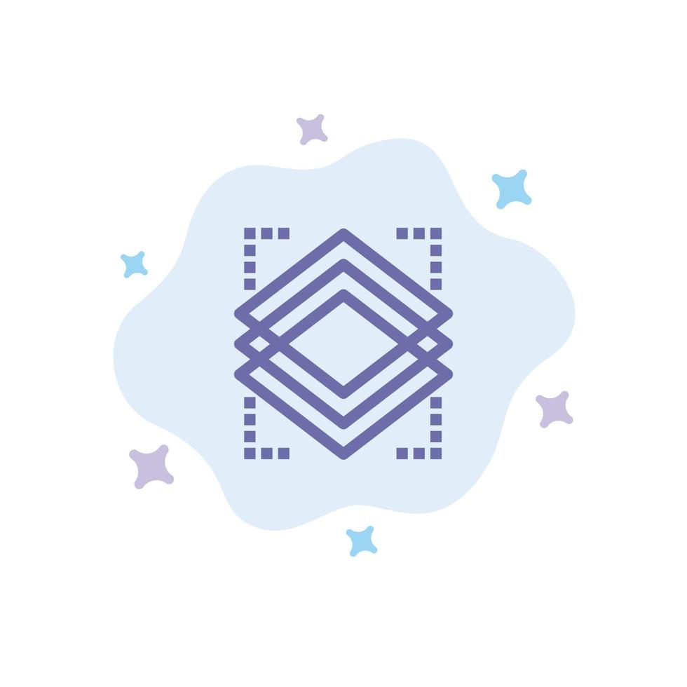 capas objeto capa servidor icono azul sobre fondo de nube abstracta vector