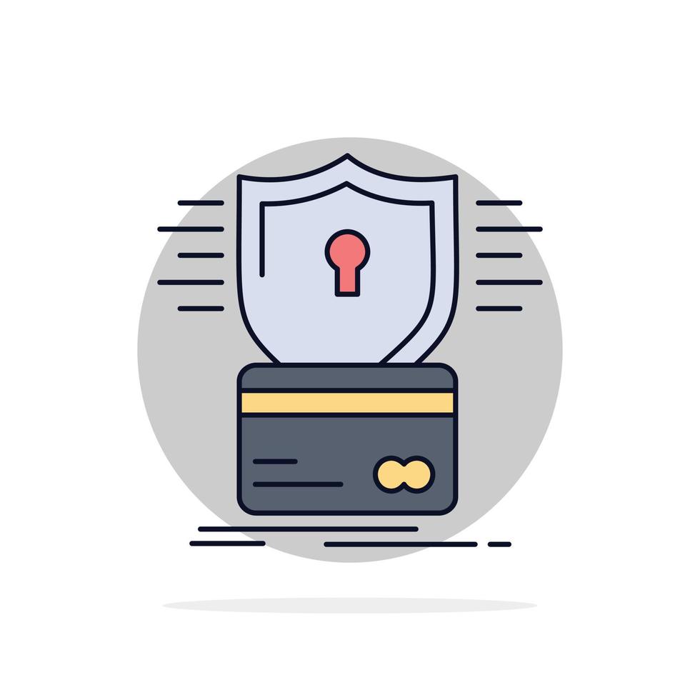 security credit card card hacking hack Flat Color Icon Vector