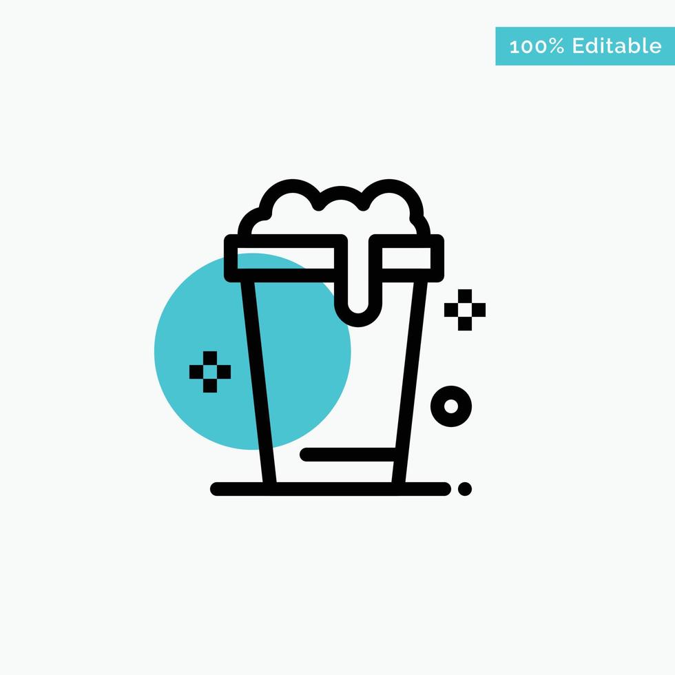 Glass Soup Wash Cleaning turquoise highlight circle point Vector icon