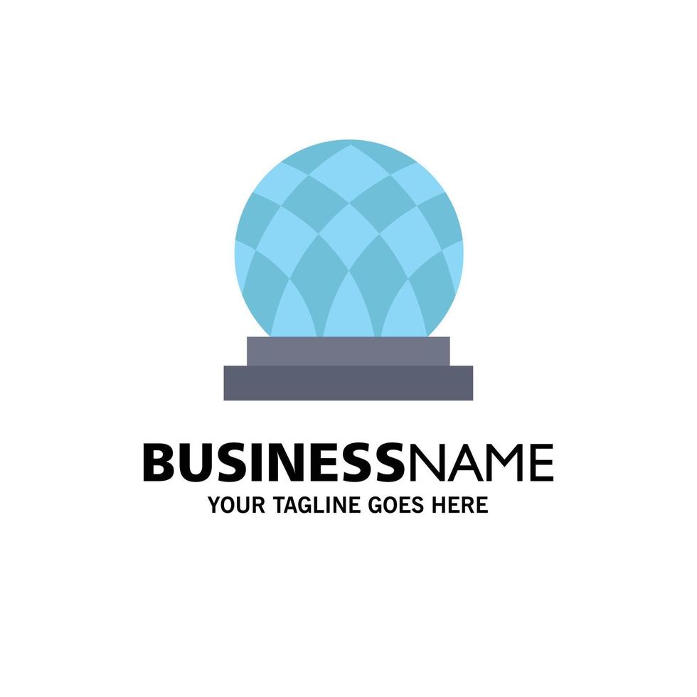 Building Canada City Dome Business Logo Template Flat Color vector