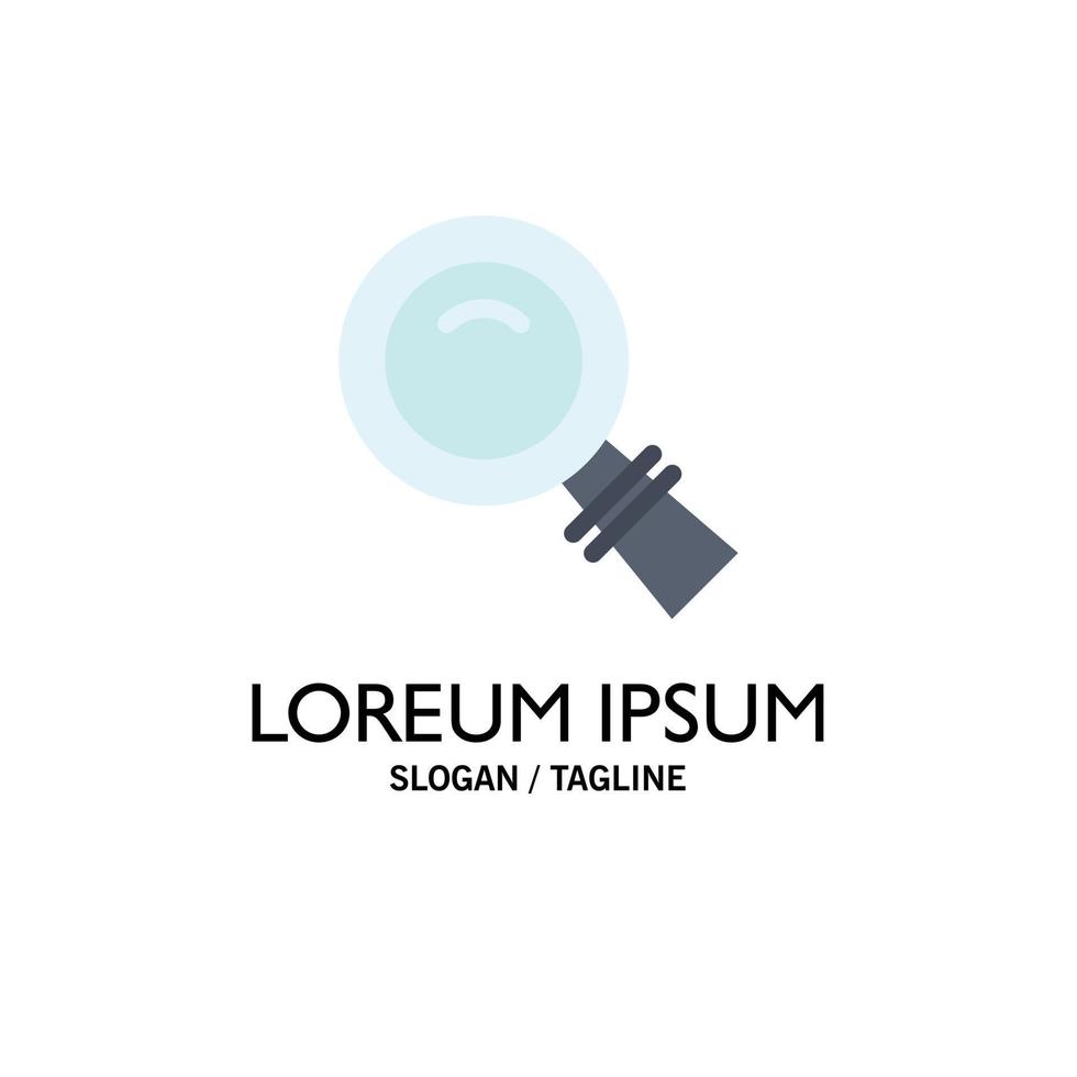 Glass Look Magnifying Search Business Logo Template Flat Color vector