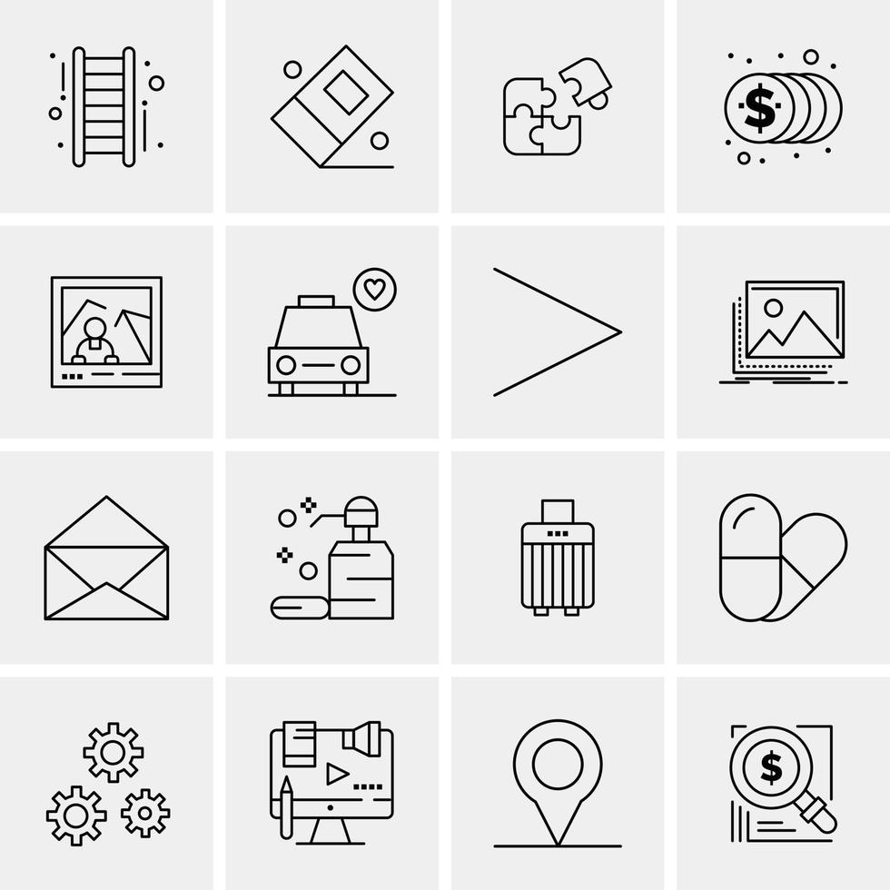 16 Universal Business Icons Vector Creative Icon Illustration to use in web and Mobile Related proje