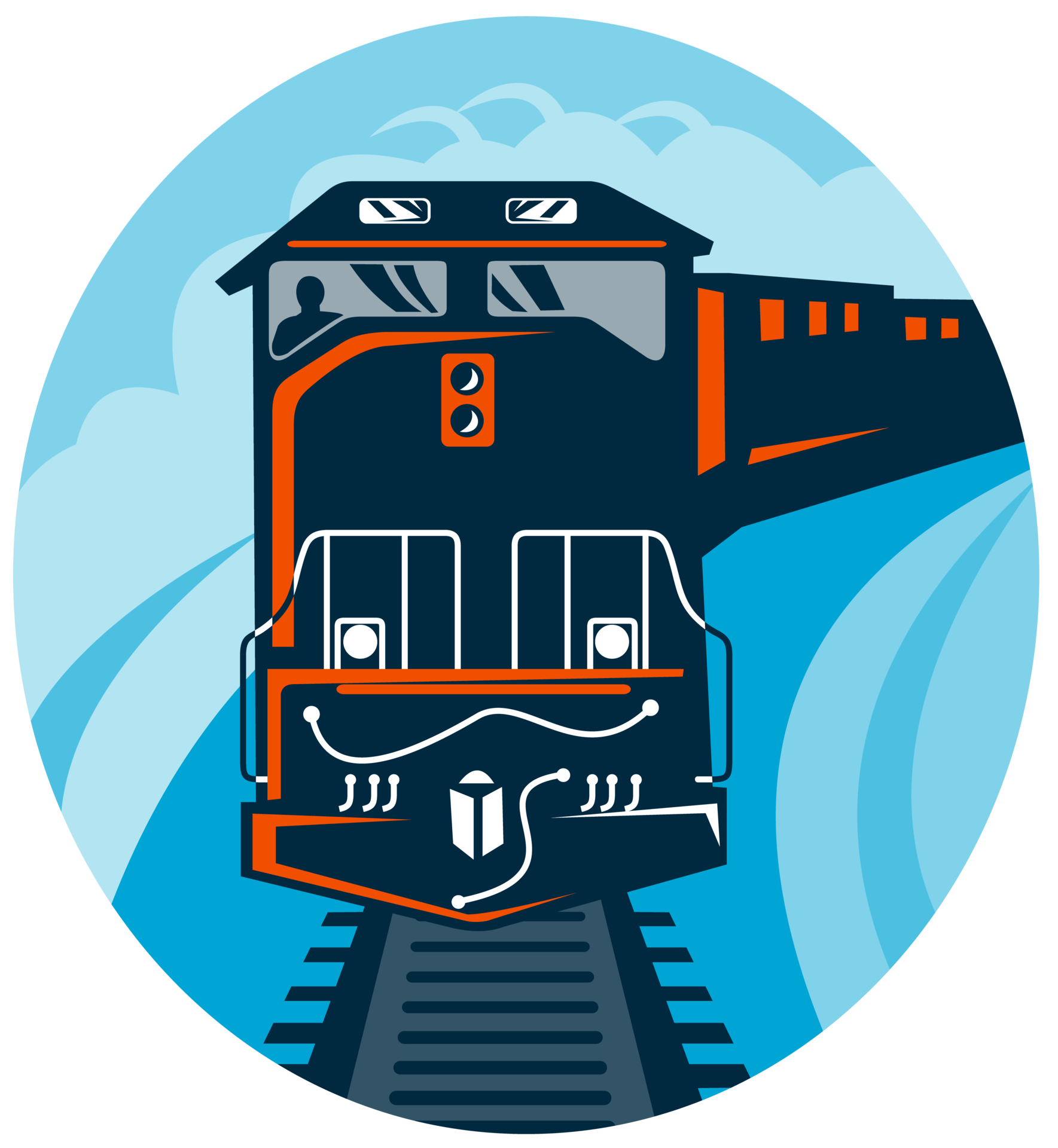 Diesel Train traveling on tracks 13145220 PNG