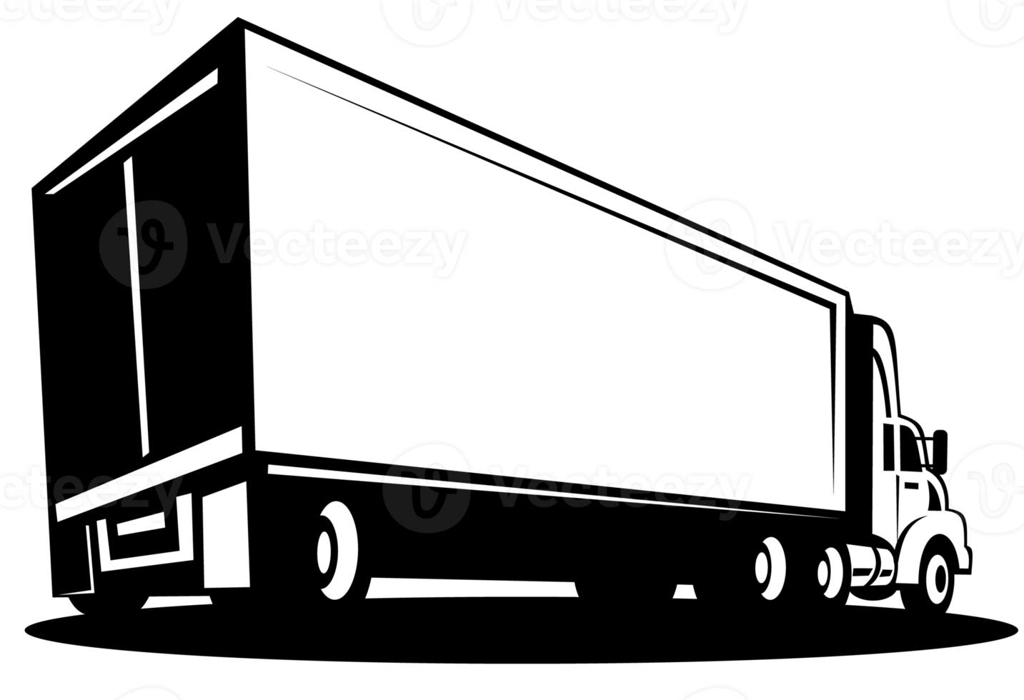 container Truck and trailer png