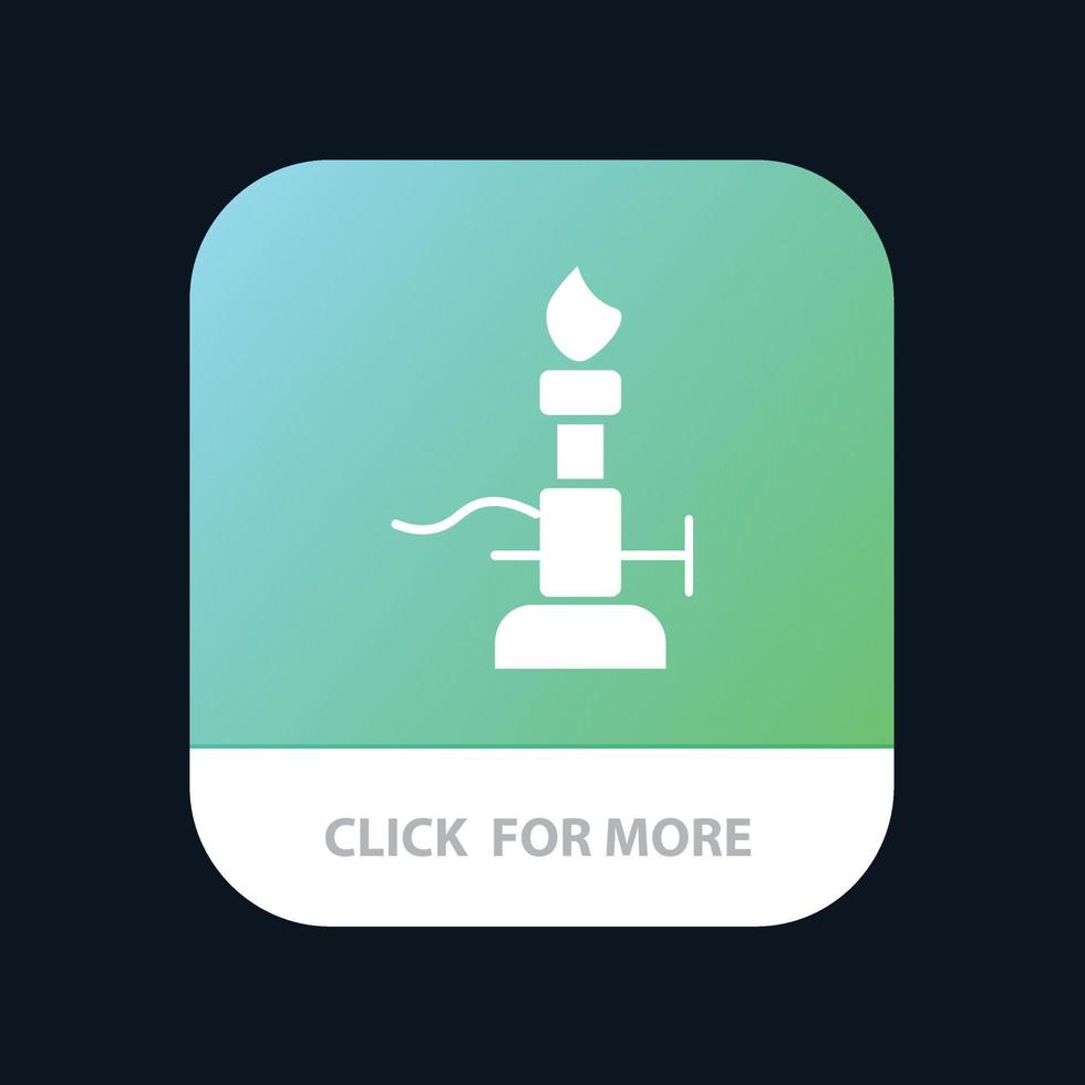 Fire Lab Light Science Torch Mobile App Button Android and IOS Glyph Version vector