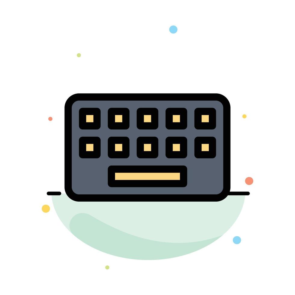 KeyBoard Typing Board Key Abstract Flat Color Icon Template vector