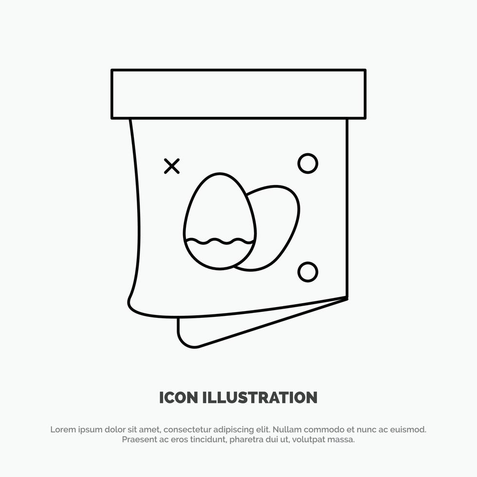 Egg Gift Easter Holiday Line Icon Vector