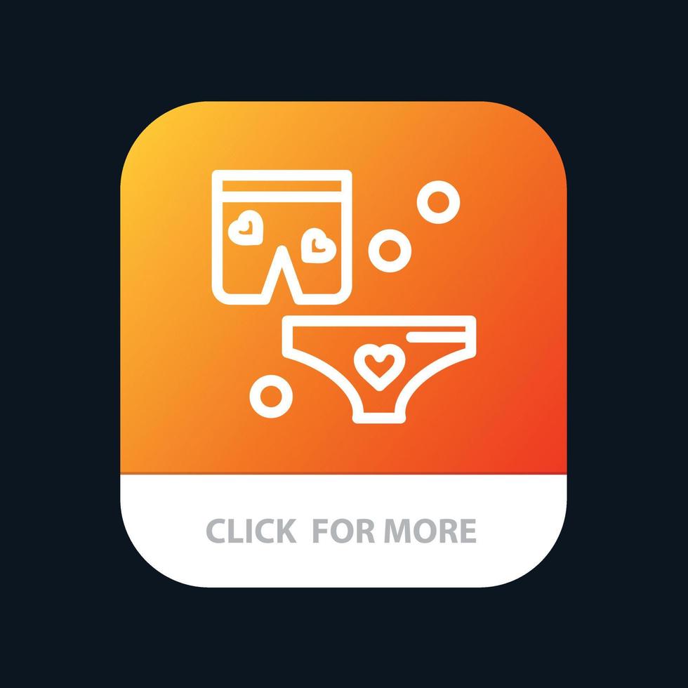 Shots Love Night Wedding Mobile App Button Android and IOS Line Version vector