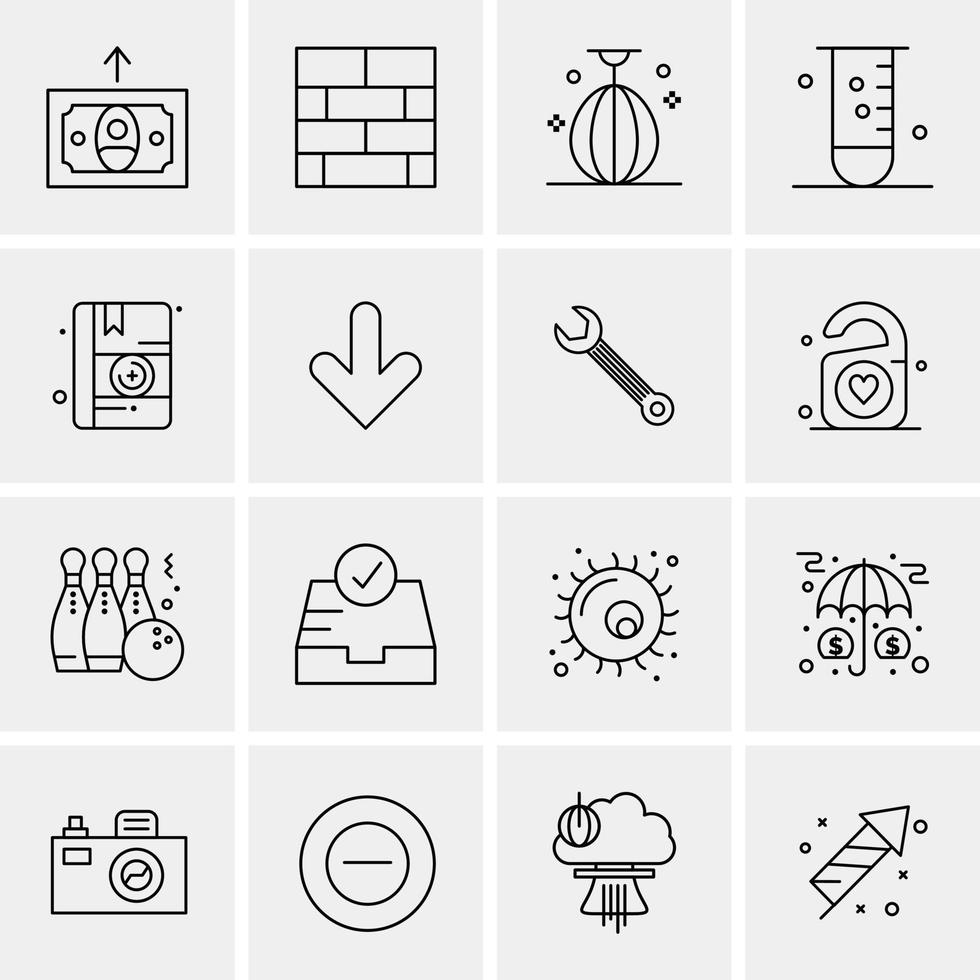 16 Universal Business Icons Vector Creative Icon Illustration to use in web and Mobile Related proje