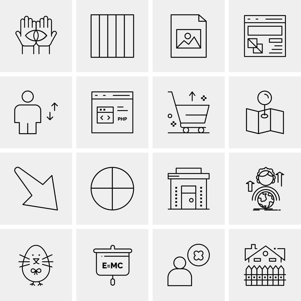 16 Business Universal Icons Vector Creative Icon Illustration to use in web and Mobile Related proje