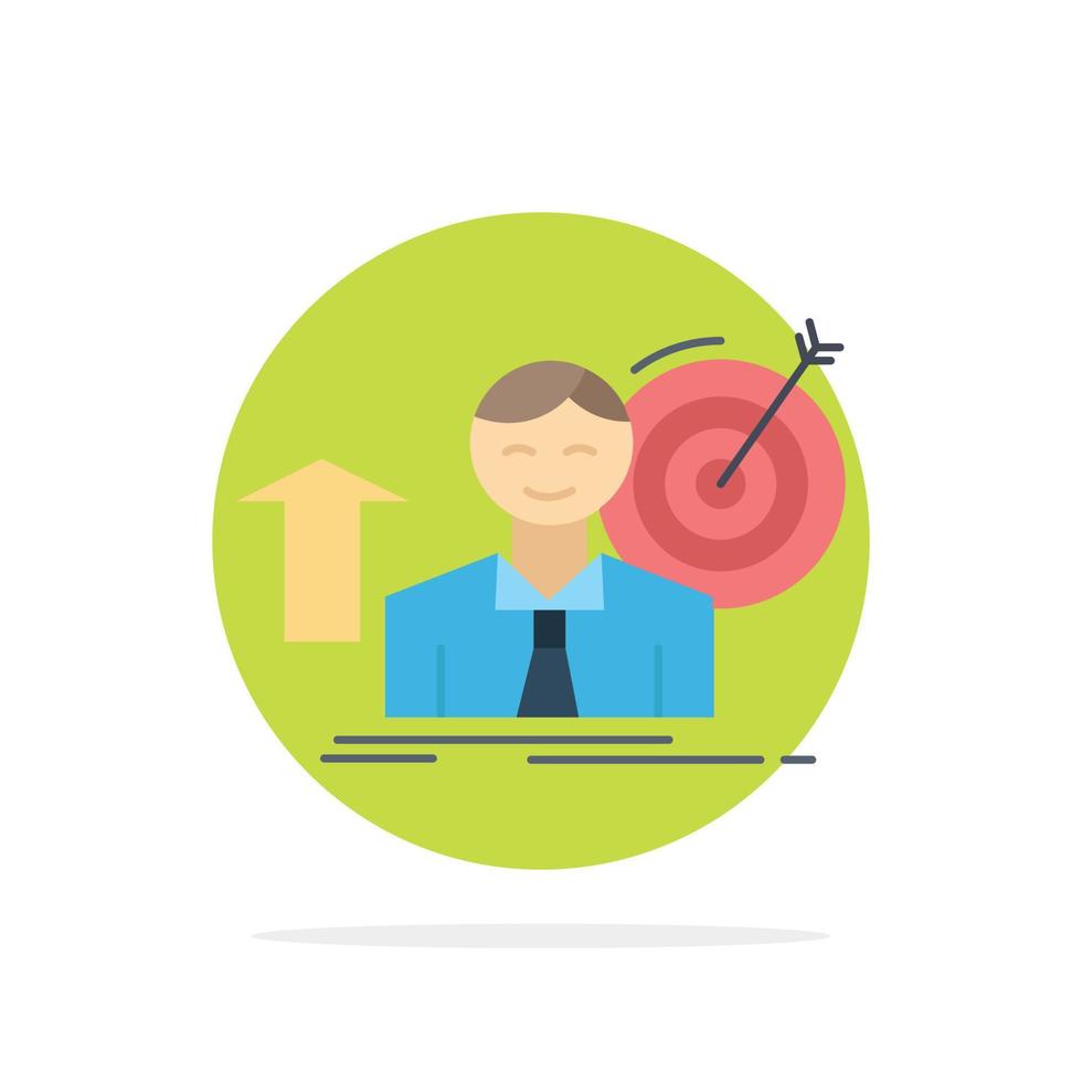 success user target achieve Growth Flat Color Icon Vector