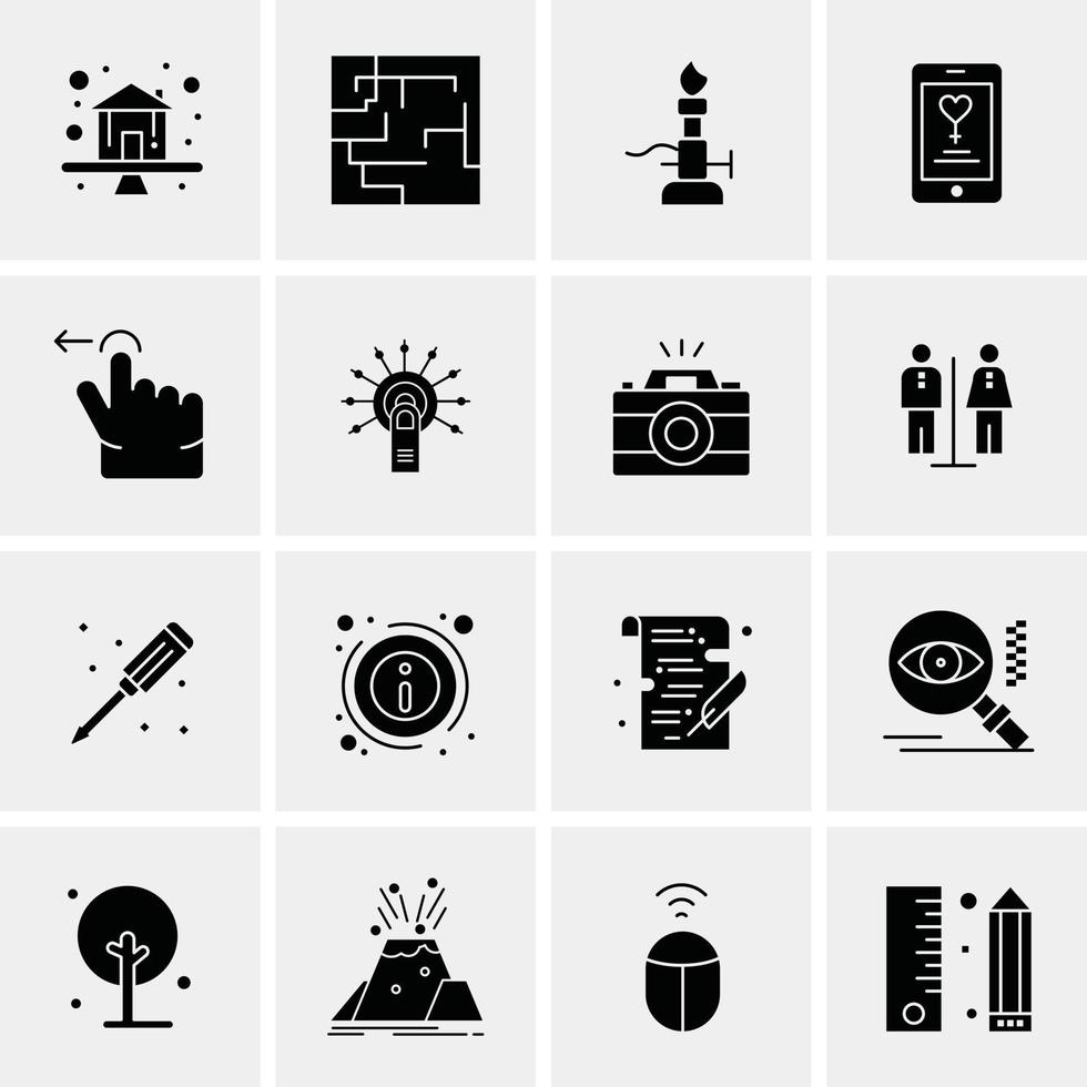 16 Universal Business Icons Vector Creative Icon Illustration to use in web and Mobile Related proje