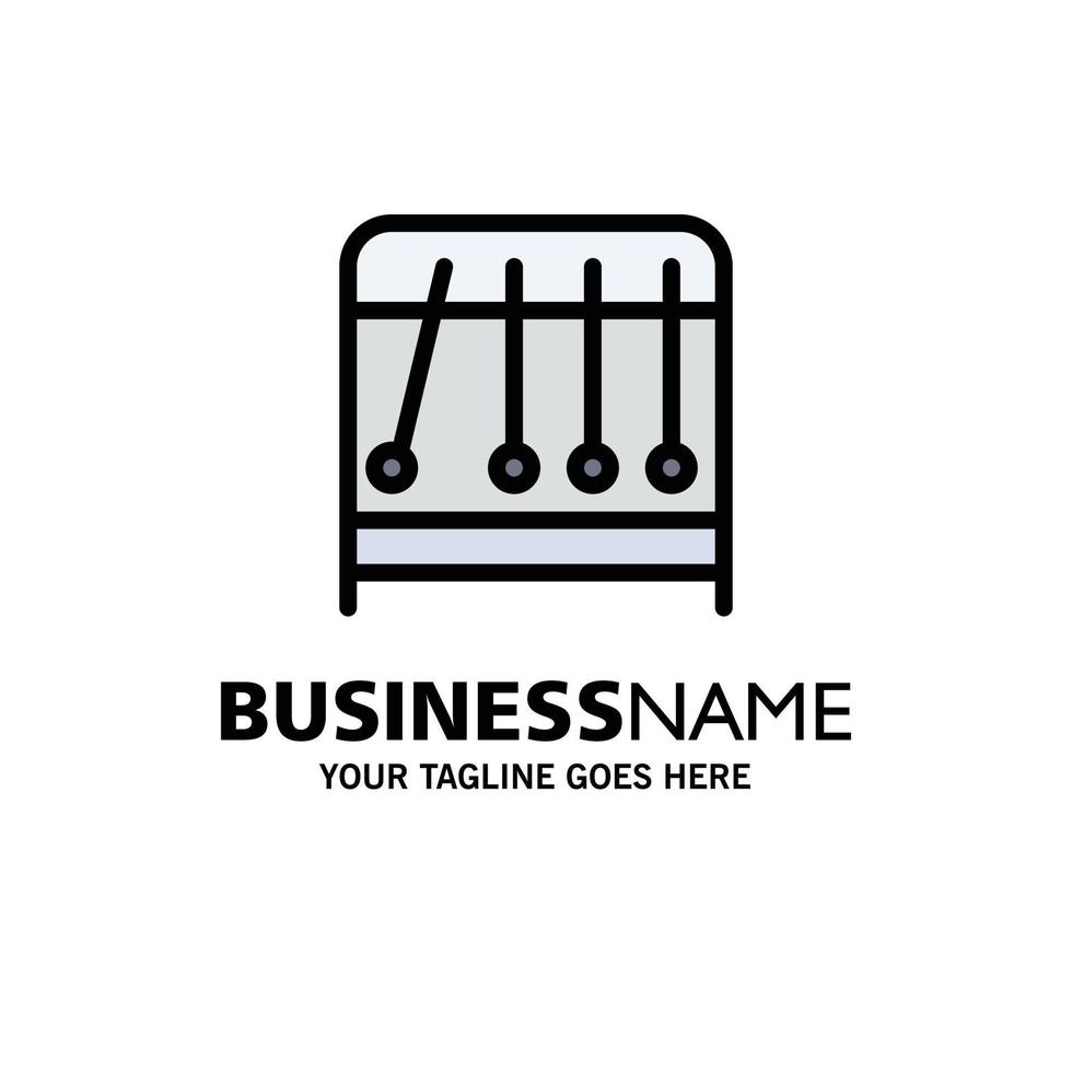 Physics Pendulum Science Business Logo Template Flat Color vector