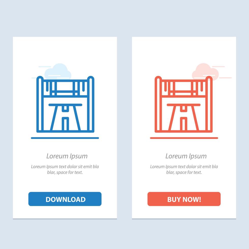 Checkpoint Start Race Road  Blue and Red Download and Buy Now web Widget Card Template vector
