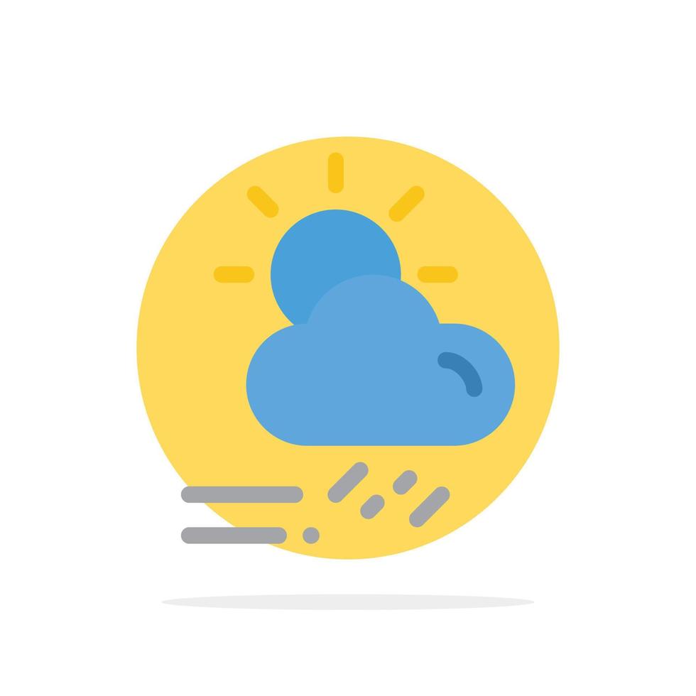 Cloud Day Rainy Season Weather Abstract Circle Background Flat color Icon vector