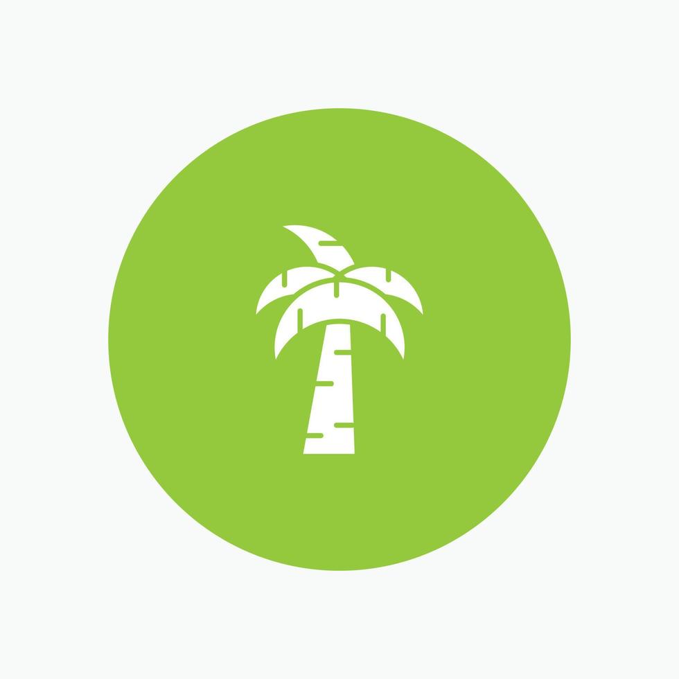 Palm Tree Brazil white glyph icon vector