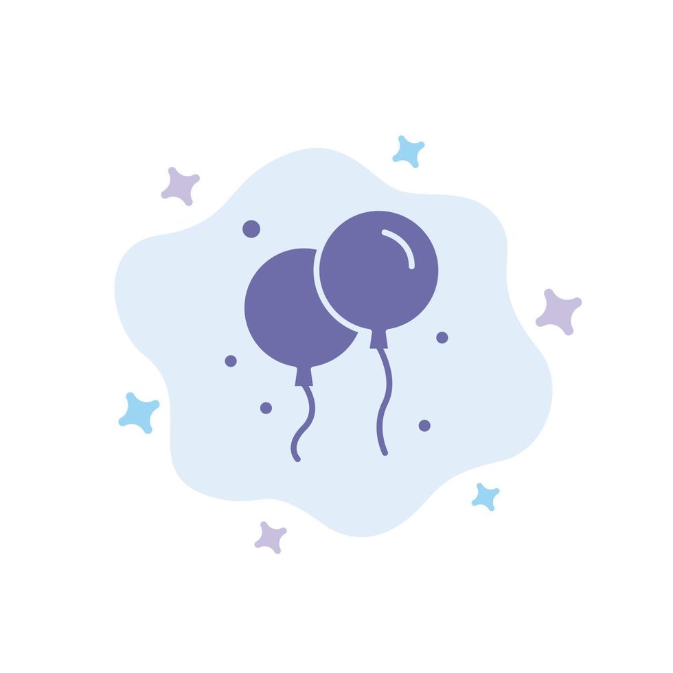 Balloon Fly Ireland Blue Icon on Abstract Cloud Background vector