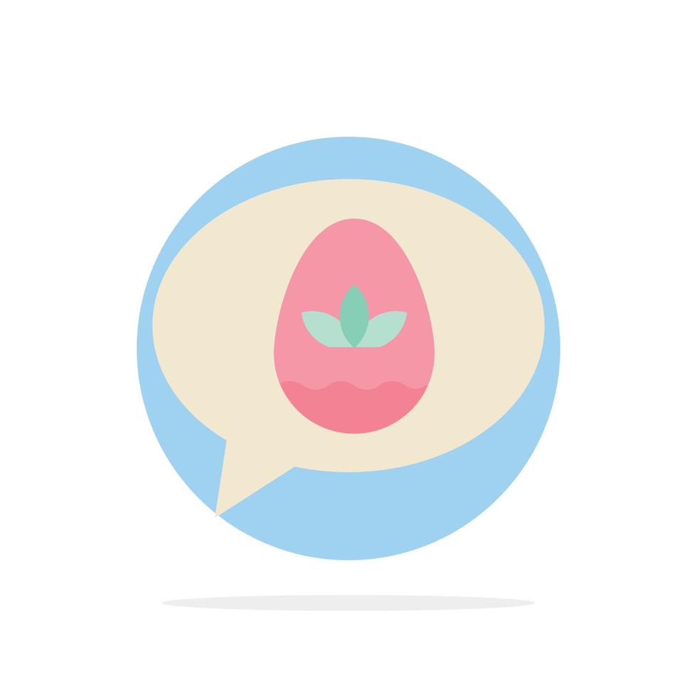 chat huevo pascua naturaleza círculo abstracto fondo color plano icono vector