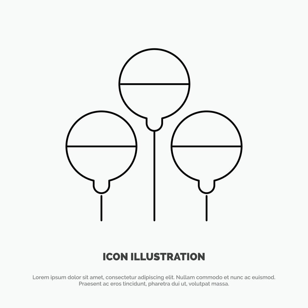 Balloon Easter Holiday Line Icon Vector