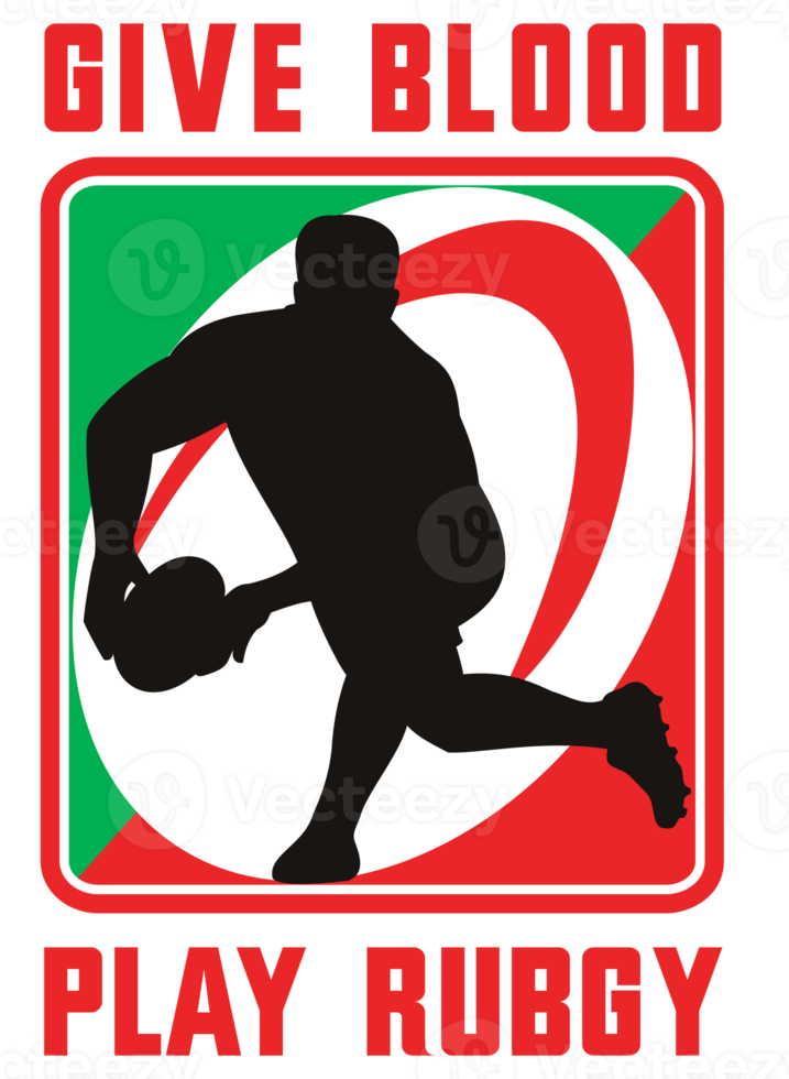 Rugby player passing ball facing front png