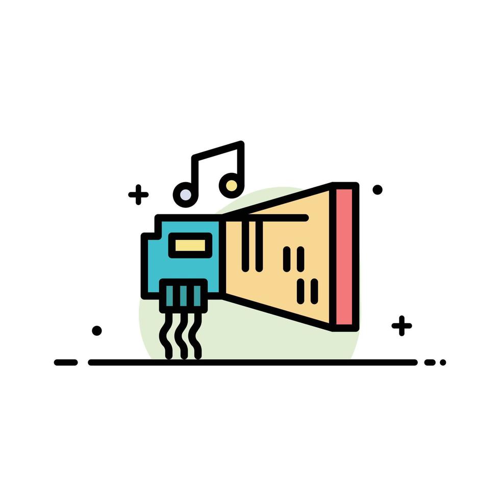 Audio Blaster Device Hardware Music  Business Flat Line Filled Icon Vector Banner Template