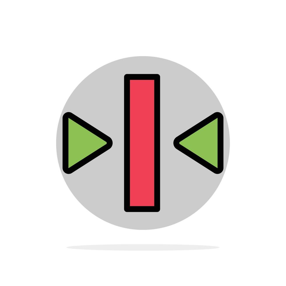 Play Pause Back Media Abstract Circle Background Flat color Icon vector