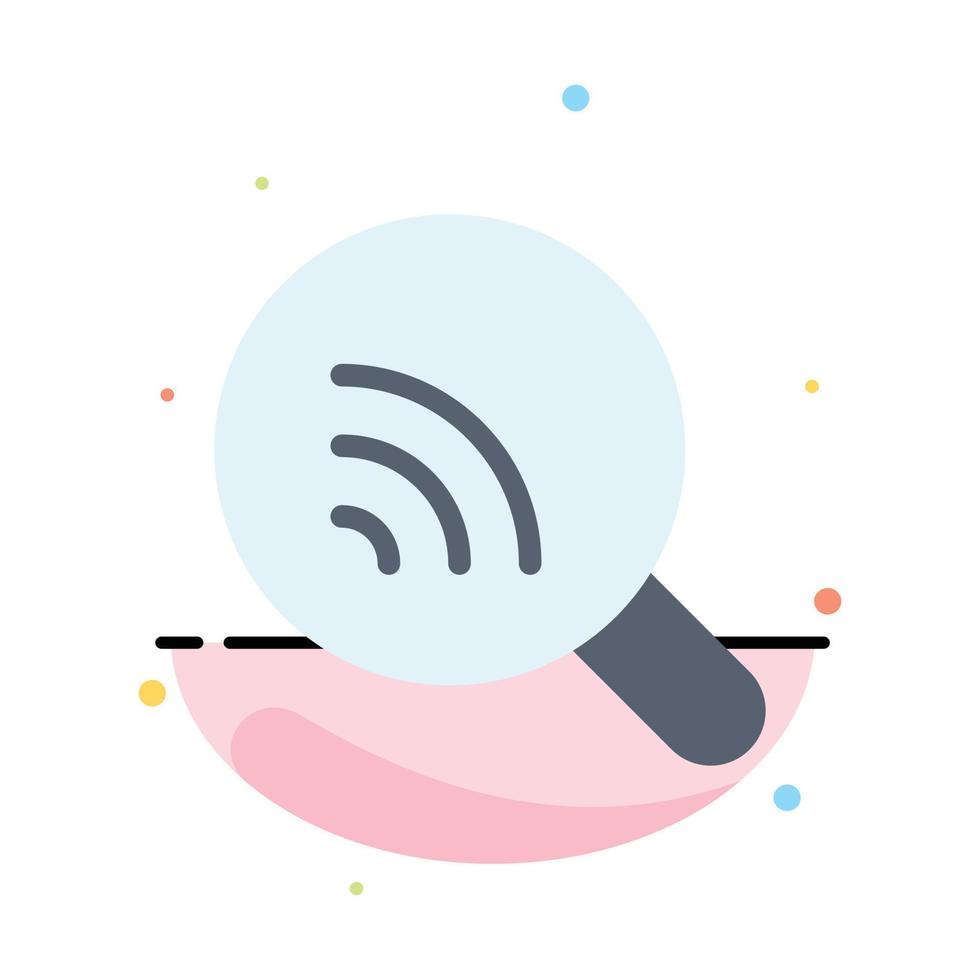 Search Research Wifi Signal Abstract Flat Color Icon Template vector