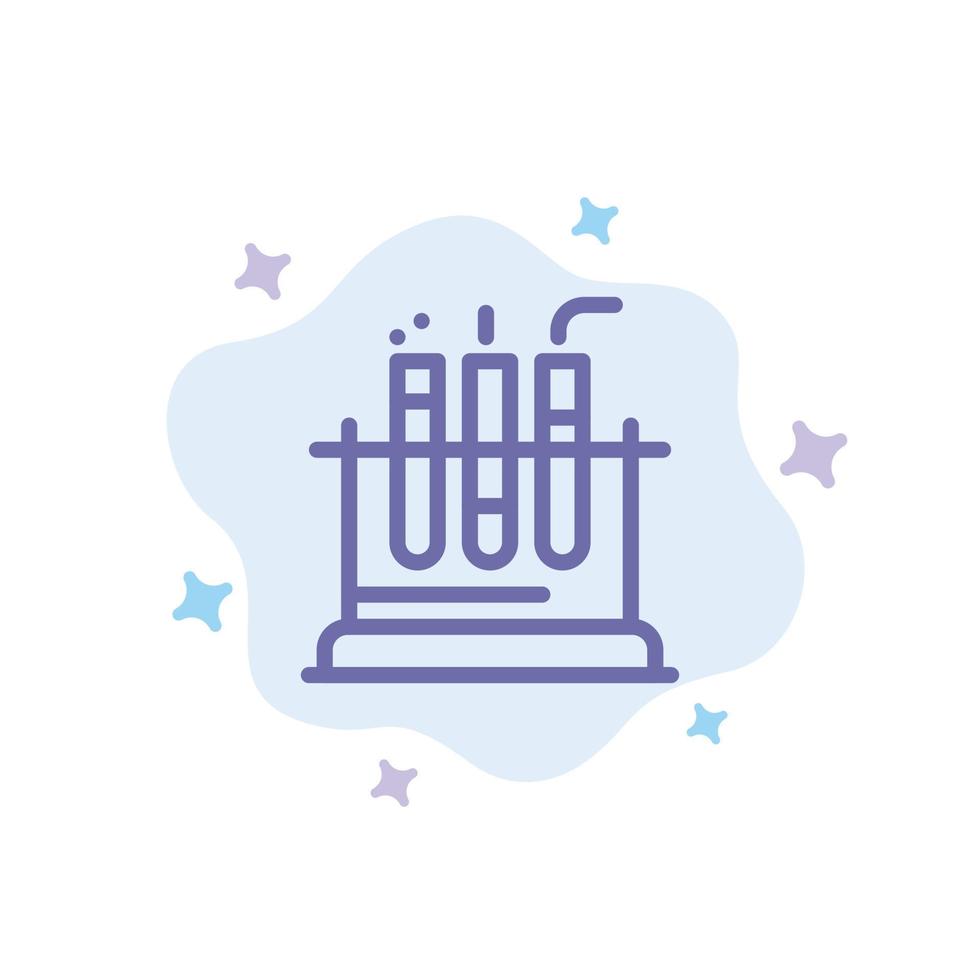 Tube Lab Test Medical Blue Icon on Abstract Cloud Background vector