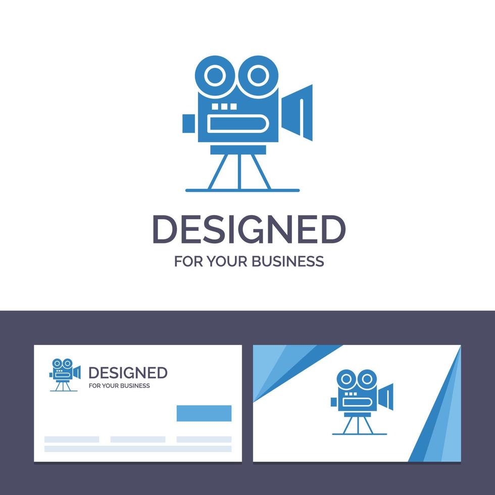 Creative Business Card and Logo template Camera Capture Film Movie Professional Vector Illustration