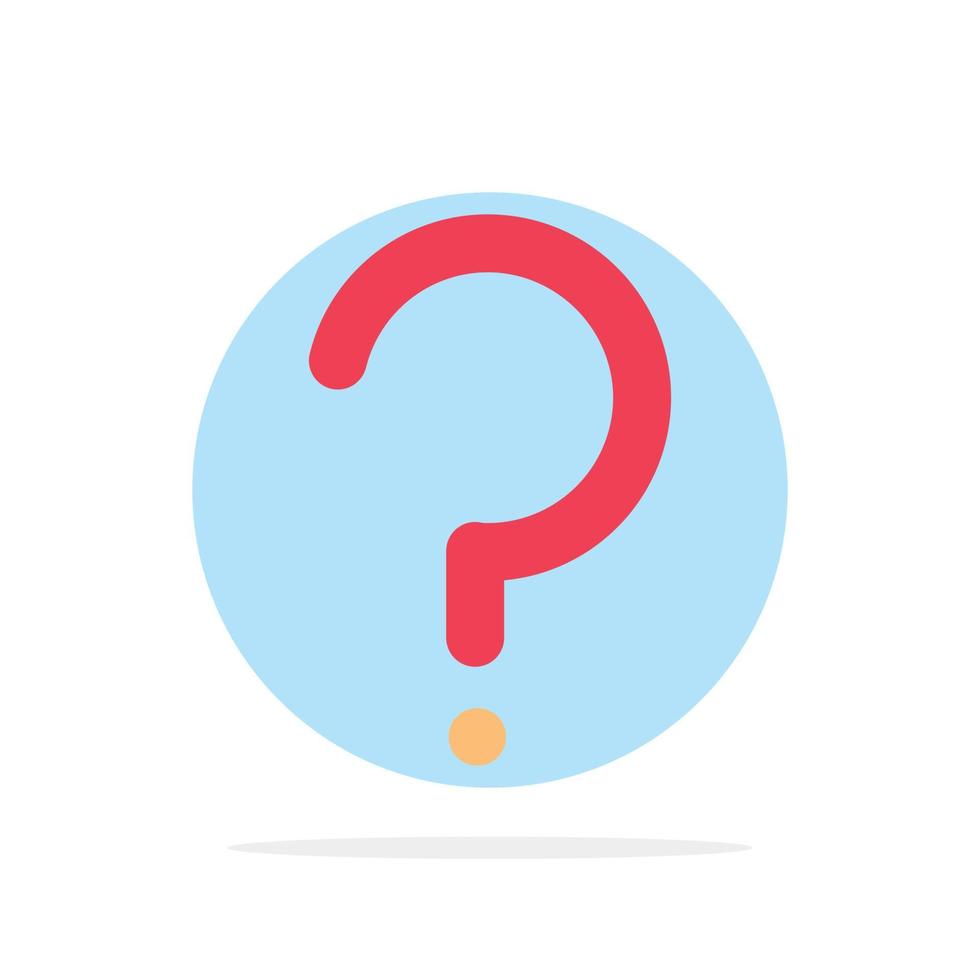 ayuda pregunta signo de interrogación marca círculo abstracto fondo color plano icono vector