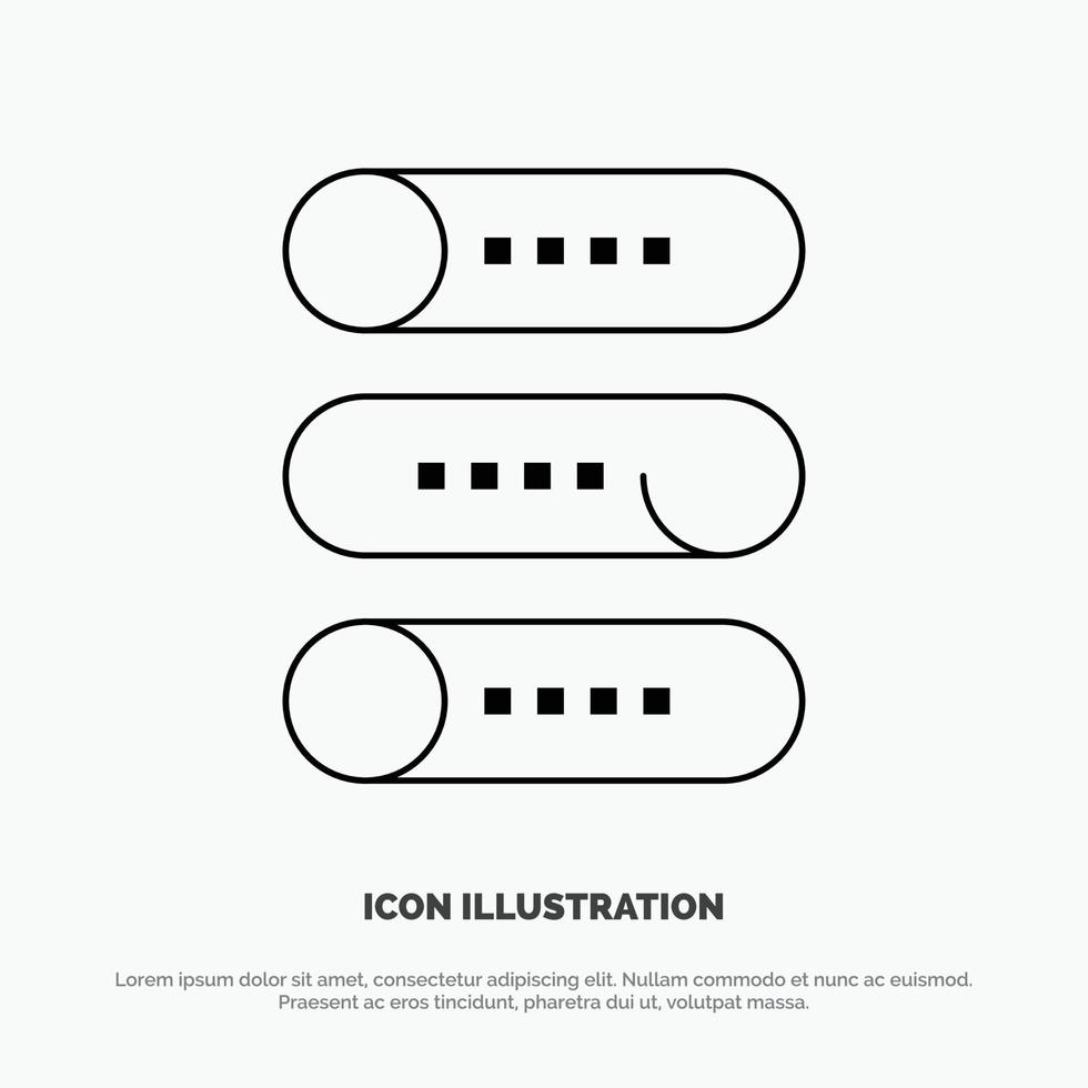 Setting Device Switch On Off Vector Line Icon