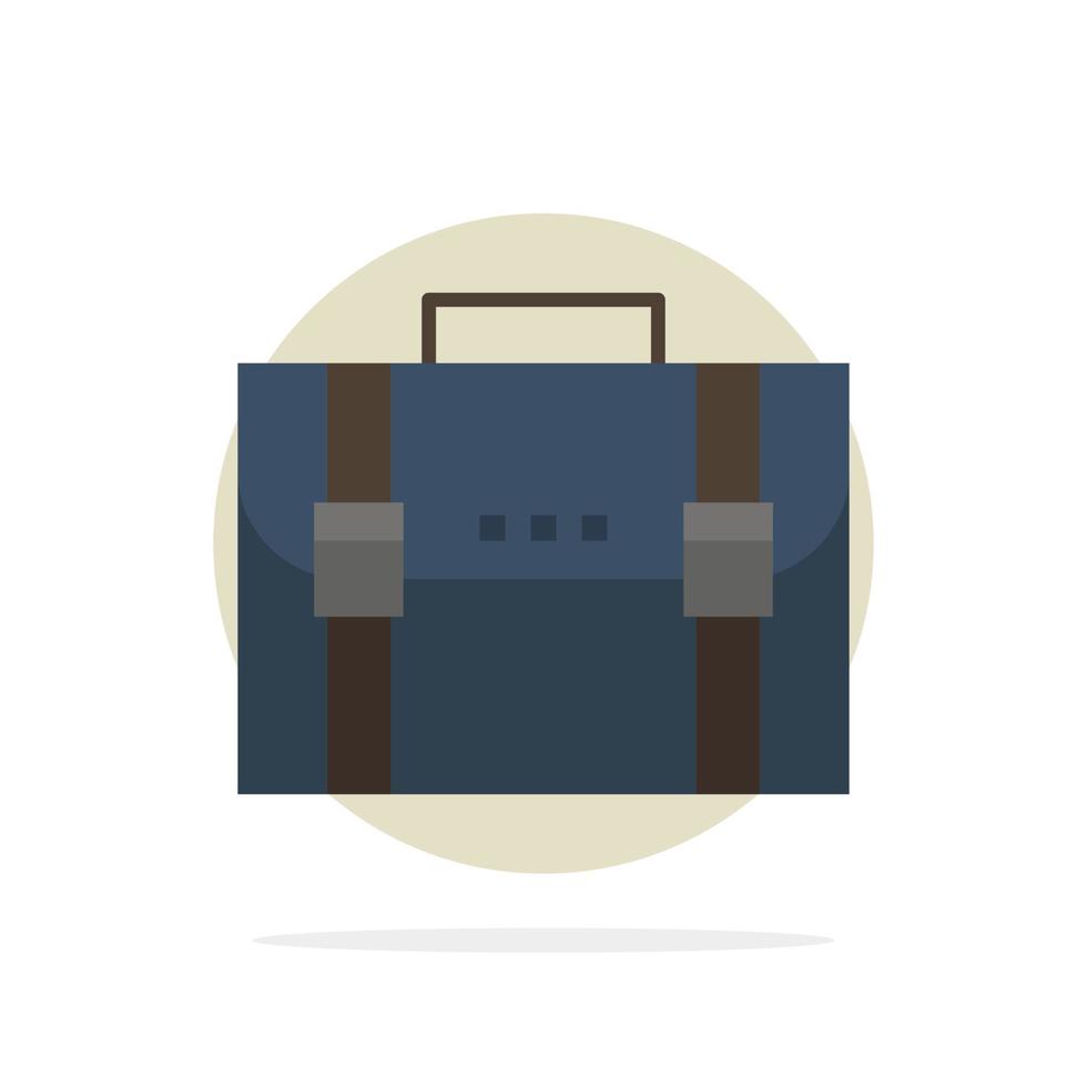 maletín negocio caso documentos marketing cartera maleta círculo abstracto fondo color plano vector