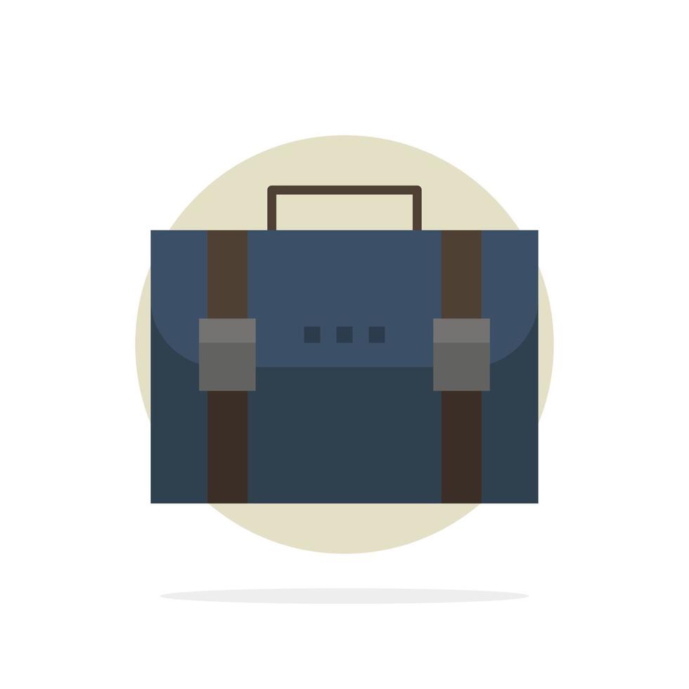 Briefcase Business Case Documents Marketing Portfolio Suitcase Abstract Circle Background Flat color vector