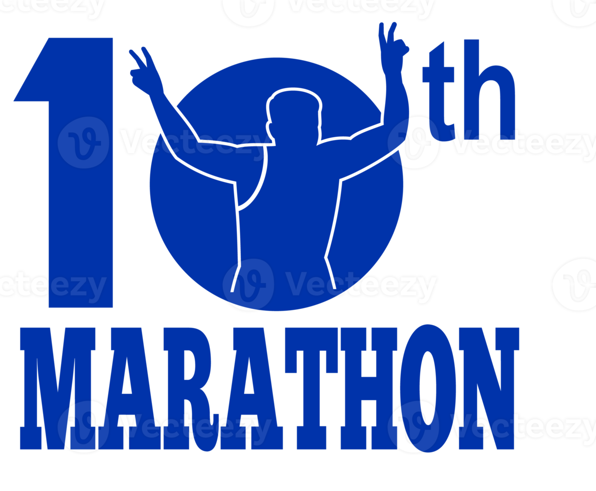 10th marathon run race runner png